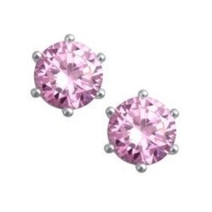 Origami Owl Pink Studs